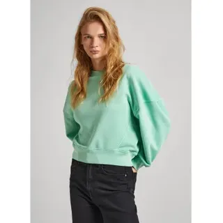 Pepe Jeans für Damen. PL581432 Lynette Sweatshirt in Türkis (XS), Lässig, Grün, Baumwolle, Langarm
