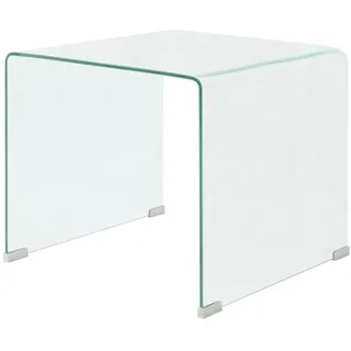 vidaXL Couchtisch aus gehärtetem Glas 49,5 x 50 x 45 cm Transparent