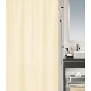 Spirella Duschvorhang - Anti-Bakteriell, waschbar, wasserdicht - Polyester, „Primo “ 240x200cm Beige