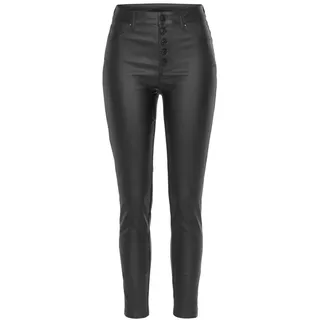 LASCANA Lederimitathose Damen schwarz Gr.34