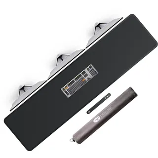 CENNBIE Schreibtischunterlage PU-Leder, 200x50cm Mauspad (Schwarz)