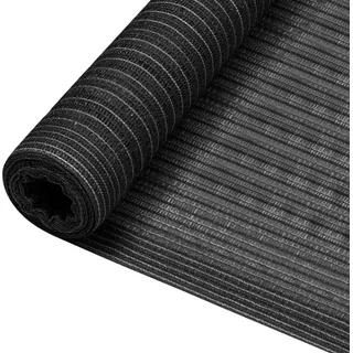 The Living Store Zaunblende Anthrazit 1x50 m HDPE 195 g/m2 - Grau