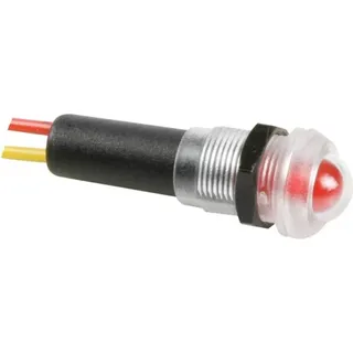 Velleman - 12VTFR - Blinkende Wasserdichte LED-Signalleuchte 12 V Rot - Schwarzes Gehäuse