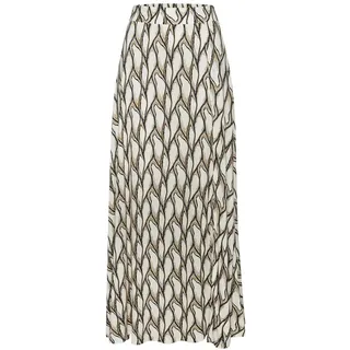 LASCANA LASCANA, Maxirock mit Schlitz, Sommerrock, Alloverprint, beige