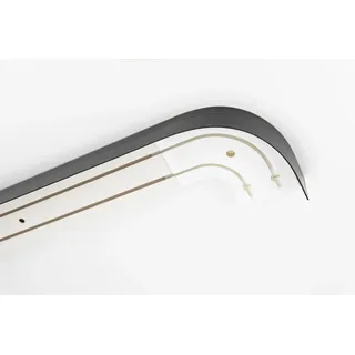 GARESA Schienensystem »Kunststoffschiene mit Blende« 2 läufig-läufig Wunschmaßlänge seitlich mit 2 Rundbögen (kein Spalt zwischen Vorhang und Wand!), schwarz