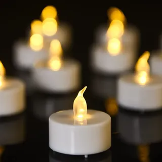 Biyanuo LED Teelichter,100 Stück LED Kerzen CR2032 Batterie betrieben Kerzen flammenlose Teelicht,Weihnachten Hochzeit oder anderen Gelegenheiten weit verbreitet sein(warmes Gelb)