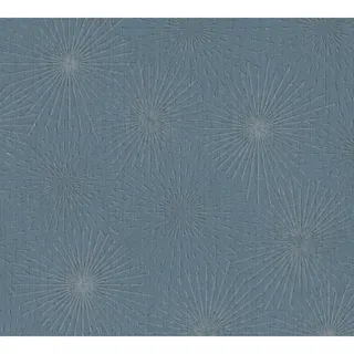 A.S. Création Vliestapete Modern Starburst Blau Silber