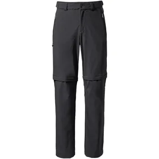 Vaude Farley Stretch T-Zip Pants III - Wasserabweisende Herren Wanderhose Zip Off, atmungsaktive Trekkinghose mit Hosenbund - Black, 52-Long