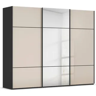 Rauch Schwebetürenschrank SCALE-TRIO 271 x 223 x 68 cm Beige/Schwarz