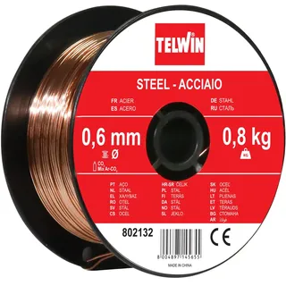 Idroweb Telwin S.p.A. 802132 Stahlschweissdrahtspule Durchmesser 0,6 mm, 0,8 Kg, Kupfer