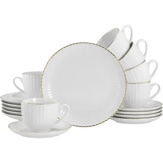 CreaTable Allegra Goldband Kaffeeservice 18-tlg. goldfarben