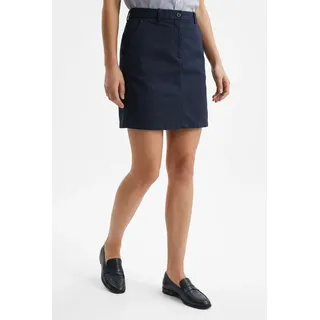 Bleistiftrock GANT "CHINO", Damen, Gr. 40, blau (evening blau), Web, Obermaterial: 98% Baumwolle, 2% Elasthan, unifarben, regular fit kniefrei, Röcke Bleistiftrock, Regular fit mit praktischen Taschen