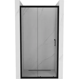 Mexen Apia ausziehbare Duschtür 105 cm, Transparent, Schwarz - 845-105-000-70-00 - Schwarz