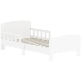 aiyaplay Kinderbett 70 x 140 cm MDF 143,5 x 74,2 x 54 cm Holzwerkstoff weiß