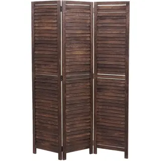 MCW Paravent Braun , Holz , 120x170x2 cm , Wohnzimmer, Raumteiler, Paravents