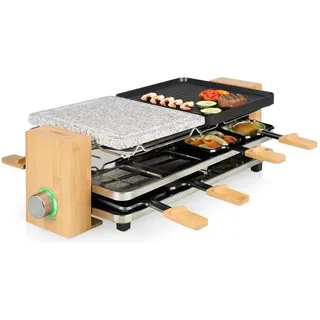 Princess 162635 Racletteofen 1300 W 8 Personen Schwarz/Grau/Braun