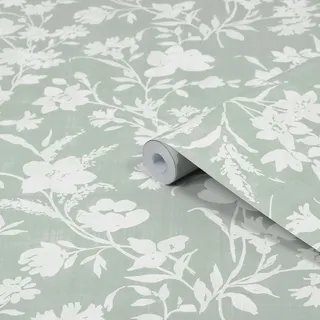 Laura Ashley Rye Vliestapete 53 cm x 10 m 300 g Grün