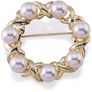 FIRETTI "Schmuck Geschenk Ansteckschmuck Perlenbrosche", () mit Glasperle,