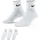 Everyday Cushion Ankle Socken 3er Pack Weiß 46-50