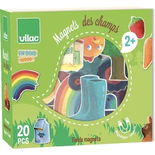 Vilac Holzmagnete Bauernhof und Feld in Holzbox (8039)