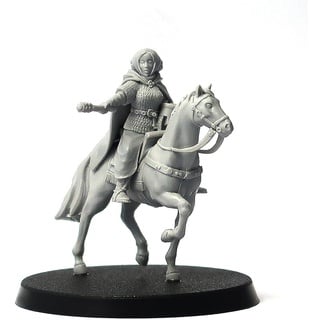 Brother Vinni Female Mounted Knight, 28mm Resin Miniature for Playing SAGA: Age of Crusades