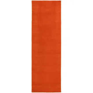 carpetfine Gabbeh Lola Uni Wollteppich 80 x 150 cm Orange