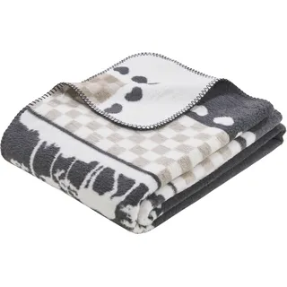 done.® Wohndecke DONE. "WINTERLAND", grau (anthrazit), B:150cm L:200cm, Baumwolle, Polyacryl, Wohndecken, Wohndecke, Weiche Wohndecke im Doubleface-Look