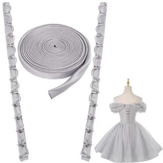 GORGECRAFT Korsett Rücken Set Verstellbar Ersatz Reißverschluss Für Hochzeitskleider Verlängerung Schnürschlaufen Bänder Und Krawatten Passendes Satin Korsett Rücken Set Für Formelle Abschlussbälle