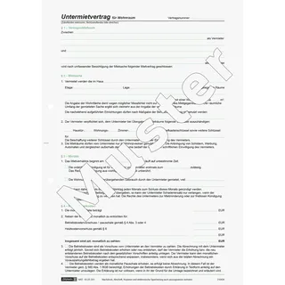 10X BRUNNEN Untermietvertrag 4S