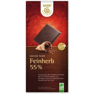 GEPA Bio Grand Noir Feinherb, 55% Cacao, 100 g Packung