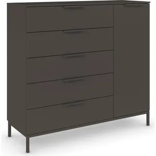 Rauch Kombikommode 120 x 111 x 42 cm Grau / Schwarz