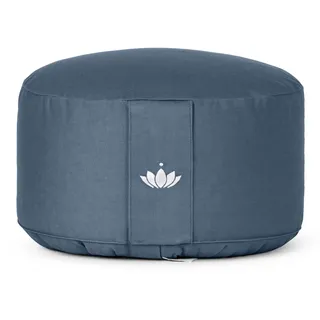 Lotuscrafts® Meditationskissen, Extra-hoch mit 20 cm Sitzhöhe, Yoga Kissen mit Dinkelfüllung, Yogakissen Rund, Bodenkissen Rund, Yogakissen Meditationskissen, Bezug waschbar, GOTS Zertifiziert