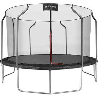 Hudora 64441 First Trampolin 400 Ø incl. Netz 2022 - Schwarz, Rot