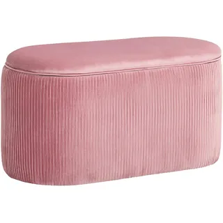 Homcom Truhenbank Samt Rosa 81 x 40 x 41 cm