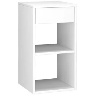 Vicco Nachttisch Dany Weiß 35 x 65 cm , Holzwerkstoff , 2 Fächer , 1 Schubladen , Rechteckig,Quadratisch , 35x65x35 cm , Schlafzimmer, Nachtkästchen