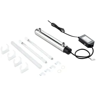 Vevor UV-Wasserreiniger 3,785 L/min vielseitiger Ultraviolett-Wasserreinigerfilter mit Edelstahlgehäuse, UV-Wasserfilter für das ganze Haus mit Quarzhülle, geeignet zum Duschen/Trinken/Reinigen