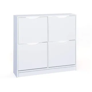 Interlink Schuhkipper 100 x 90 x 25 cm weiß / weiß