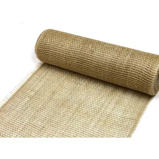Deko und Band Hochwertiger Jute-Tischläufer - col. 050 Natur - 300mm / 5m - 29300-300-5-050