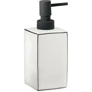 Gedy G-Lucrezia, Seifenspender, weiß, Seifenspender aus Keramik, Maße: 16 x 6,4 x 10,6 cm und Gewicht 0,266 kg, Design R&S, 2 Jahre Garantie, Einzigartig