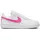 Court Borough Low Kinder White/Laser Fuchsia 39