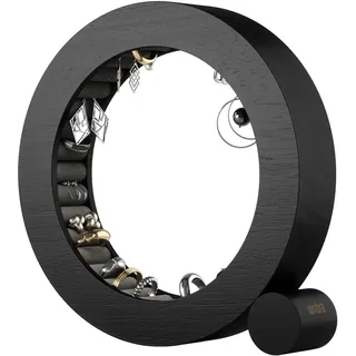 Umbra Ferris Schmuck-Organizer, Ringhalter aus Holz, Aufbewahrungslösung für Ringe und Ohrringe, Schwarz
