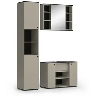 Vicco Joli 3-tlg. Greige/Schwarz