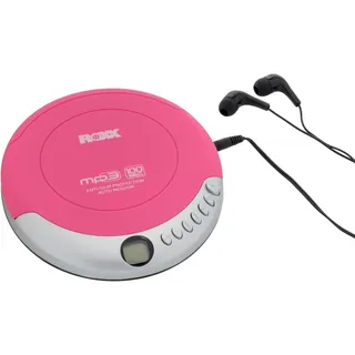Roxx PCD 501 Tragbarer CD-Player CD, CD-R, CD-RW, MP3 Pink, Silber