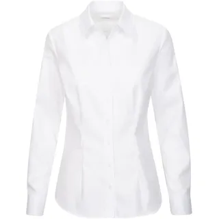 Seidensticker Damen Women Slim Longsleeve Cotton Bluse, Weiß(080645), 36