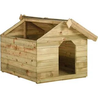 vidaXL Hundehütte mit öffnendem Dach Imprägniertes Kiefernholz - Grün