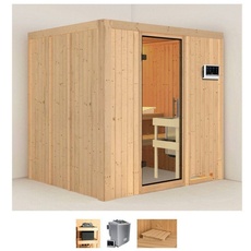 Bild von Sauna »Solida«, (Set), 9 KW-Bio-Ofen mit externer Steuerung beige