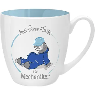 GRUSS & CO Anti-Stress-Tasse Motiv "Mechaniker" | Tasse mit Spruch, 45 cl, New Bone China | Geschenk lustig | 45497