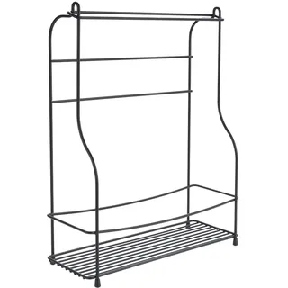 Metaltex Gewürzregal, Holz, schwarz, 35x12x37 cm