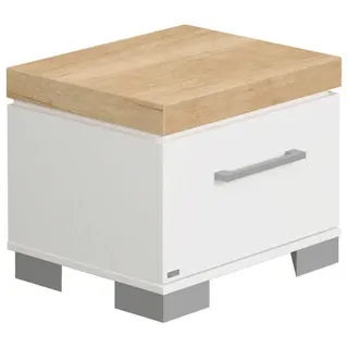 Paidi Nachtschrank Kira 48,4 x 40 x 39,1 cm Weiß/Eiche