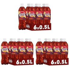 SCHWIPSCHWAP, Das Original – Koffeinhaltiges Cola-Erfrischungsgetränk mit Orange in Flaschen aus 100% recyceltem Material, EINWEG (6 x 0.5 l) (Packung mit 3)